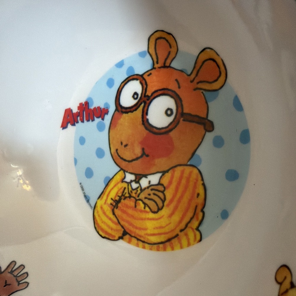 Arthur PBS Cereal Ice Cream Bowl DW Binky Muffy Pal Brain Trudeau - Picture 5 of 10